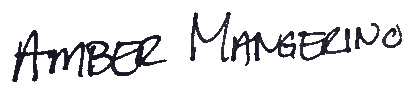 Amber Mangerino signature